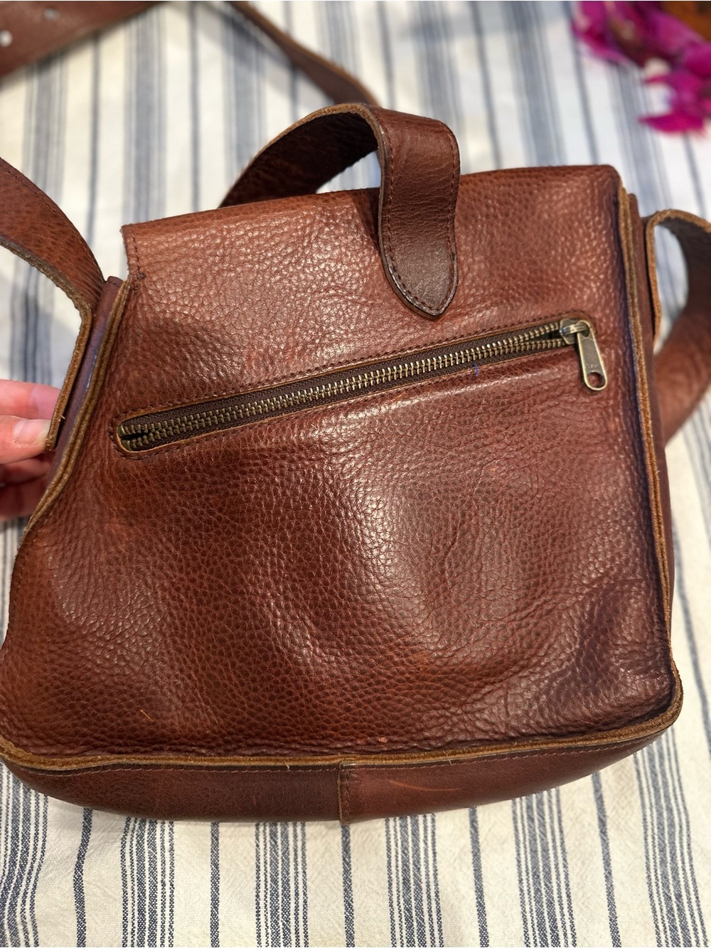 Source Unknown Brown Leather Crossbody Bag - Picture 7 of 8